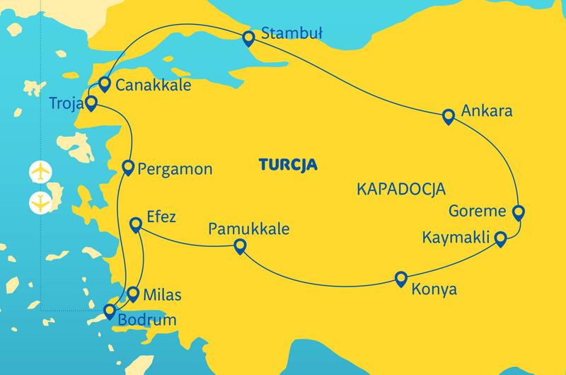 Podróż samolotem do Turcji