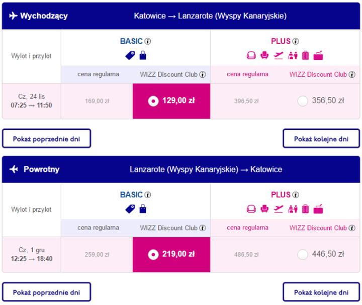 Czas lotu Polska–Wyspy Kanaryjskie