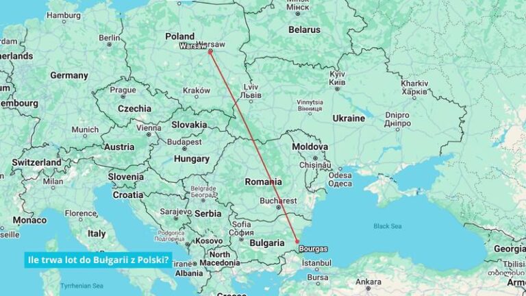 Gdzie nad nami przelatuje samolot z Polski do Bułgarii?