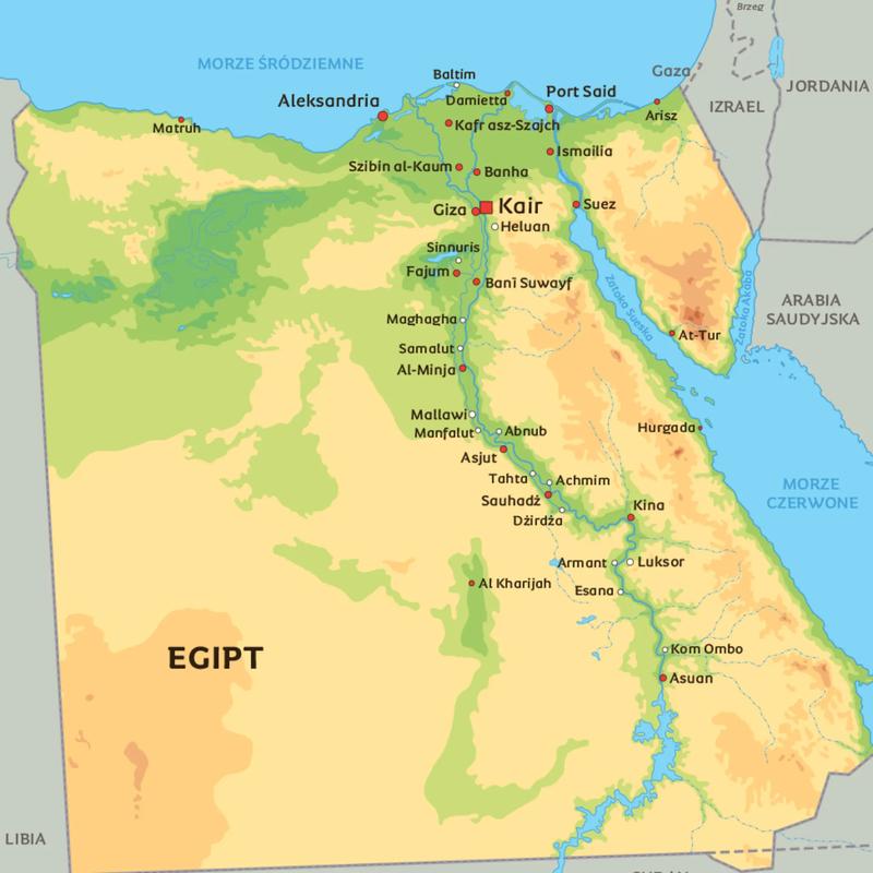 Trasa lotu Polska-Egipt